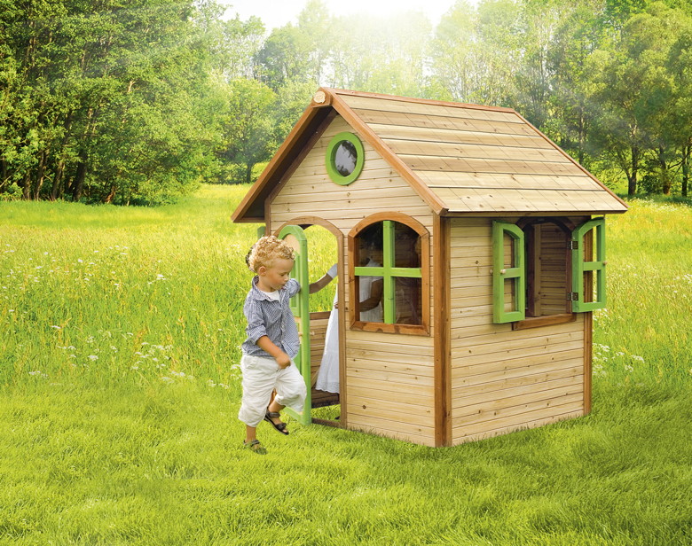 HolzKinderSpielhaus Gartenspielhaus mit Tür &amp; Fenster